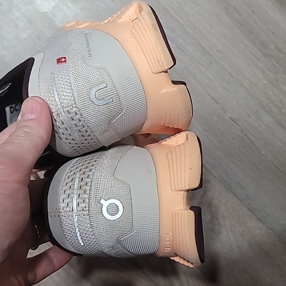 On Cloud X Cloudflyer Sneakers - Cream, Orange and Burgundy Size 11 Women - Picture 7 of 10